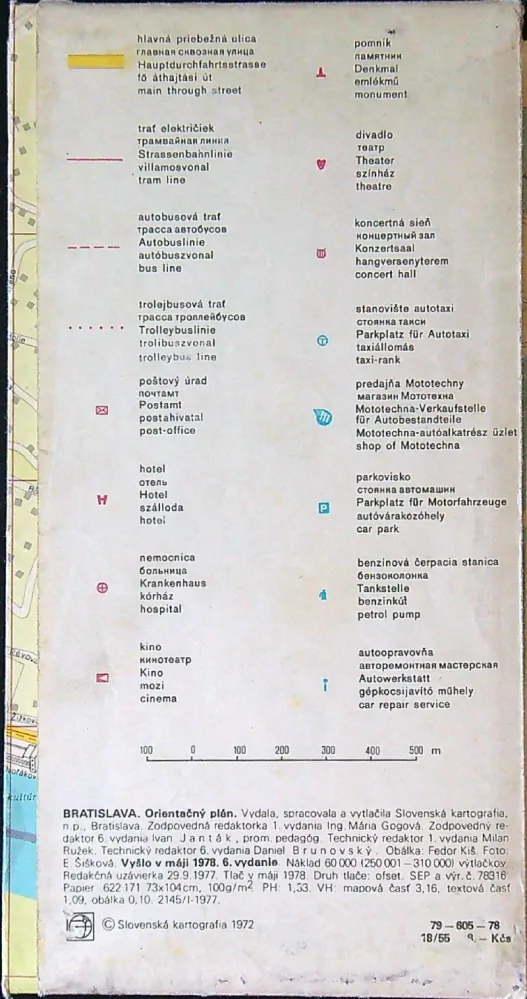 Bratislava orientačný plán 1978