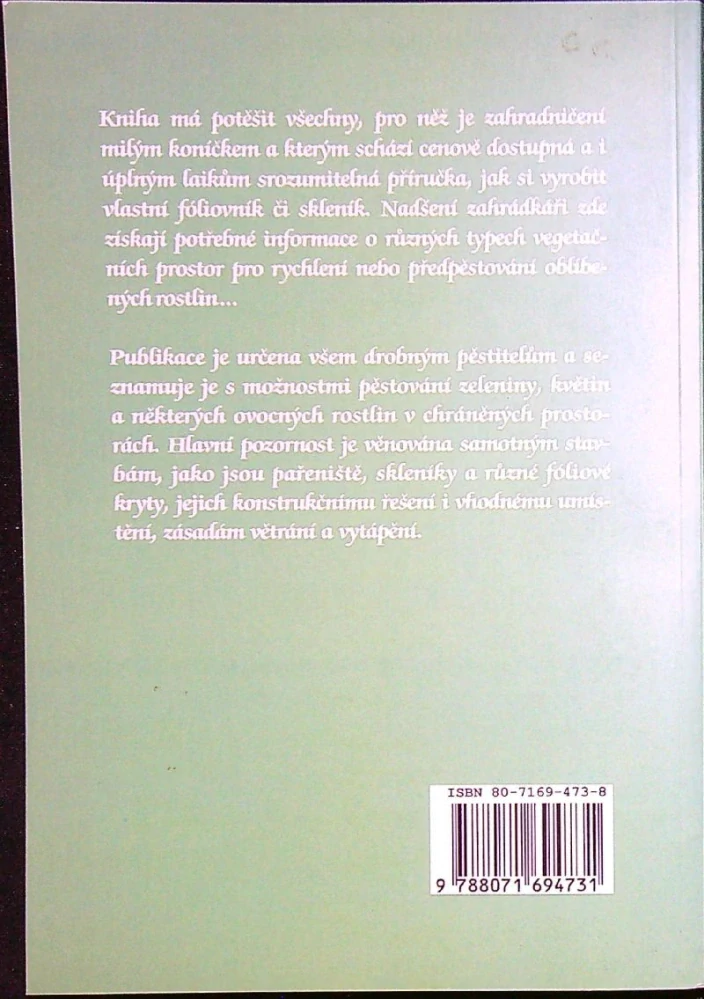 Skleníky, pařenište, fóliovníky