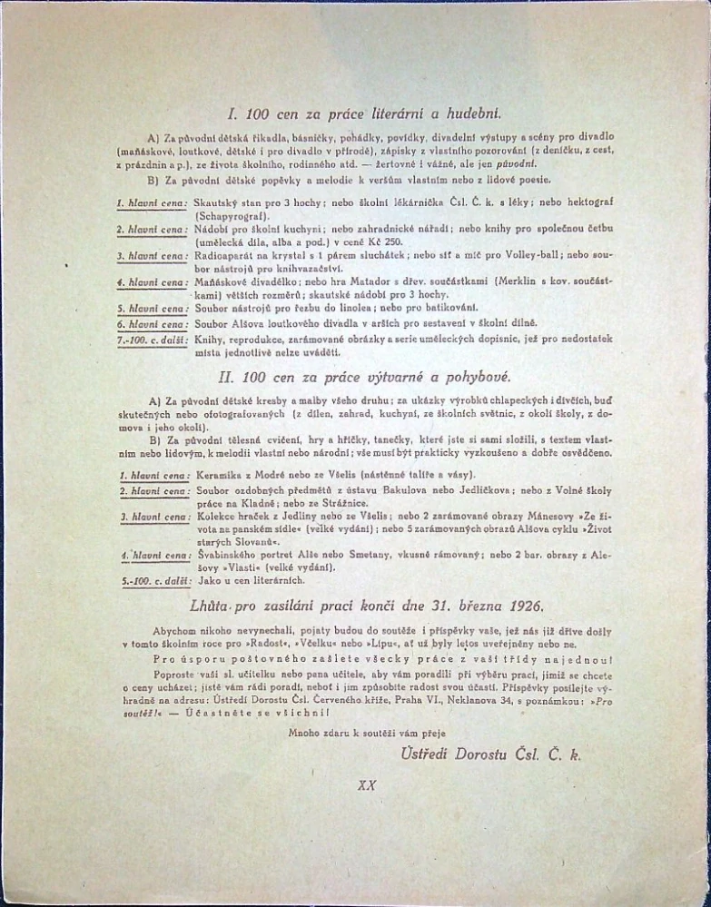 Lípa - leden 1926
