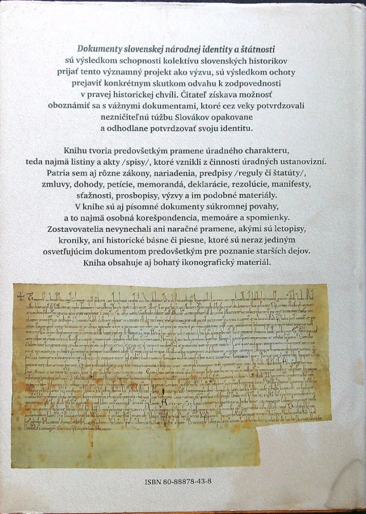 Dokumenty slovenskej národnej identity a štátnosti I.