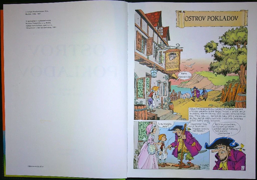 Ostrov pokladov komix