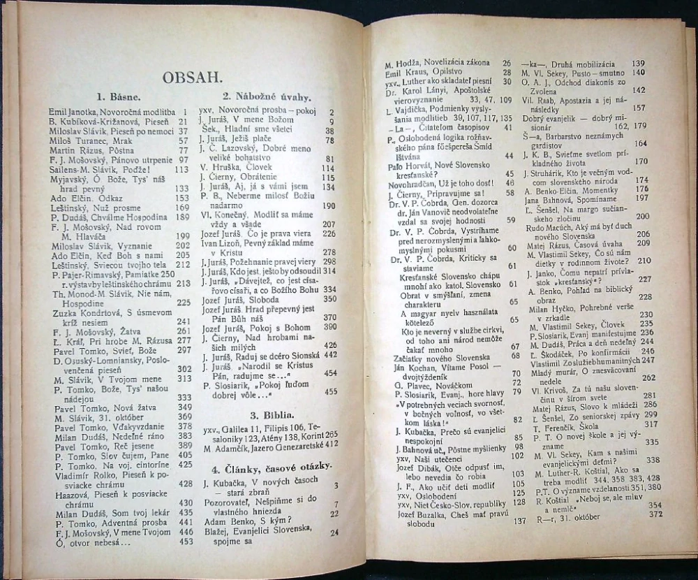 Evanjelický posol zpod Tatier 1939