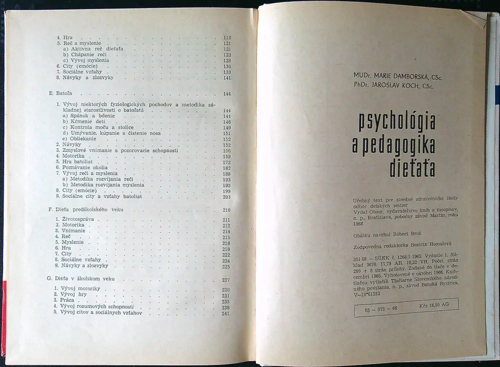 Psychológia a pedagogika dieťaťa