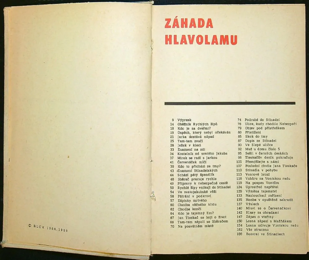 Záhada hlavolamu 1969