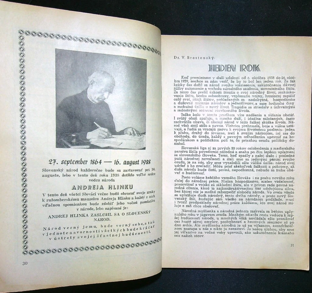 Kalendár Slovenskej ligy 1940