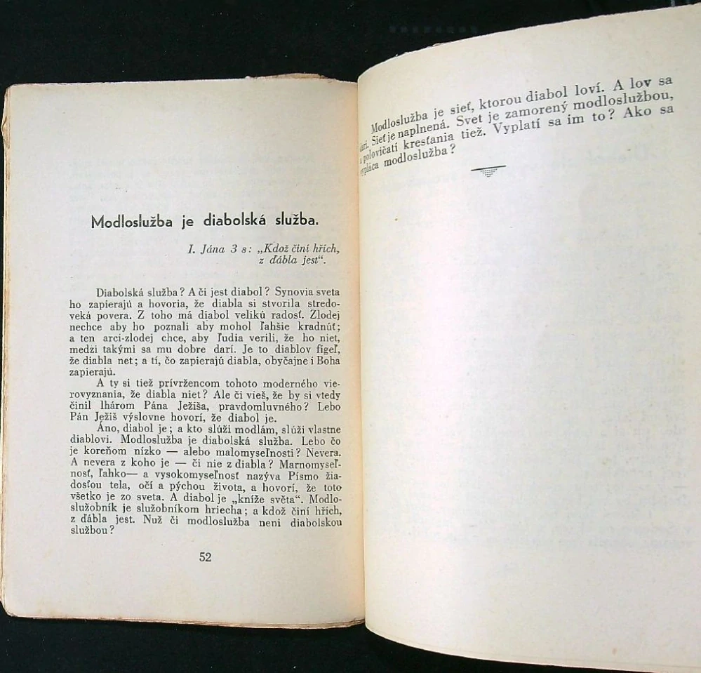 Modloslužba - služba diabolská