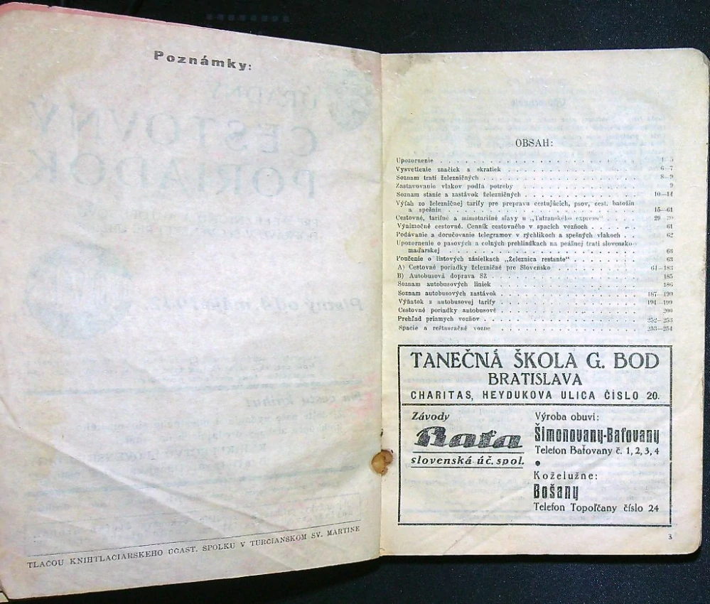 Úradný cestovný poriadok 1942