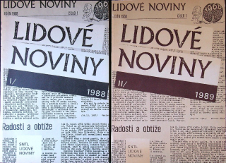 Lidové noviny I., II.  1988, 1989